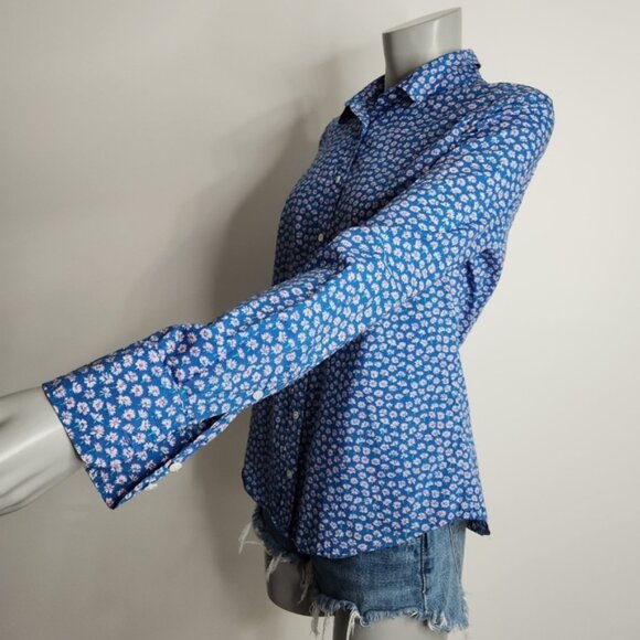 Liberty Art Fabrics x J. Crew Ditzy Daisy Floral Print Button Down Blouse Size 8 - Picture 6 of 11